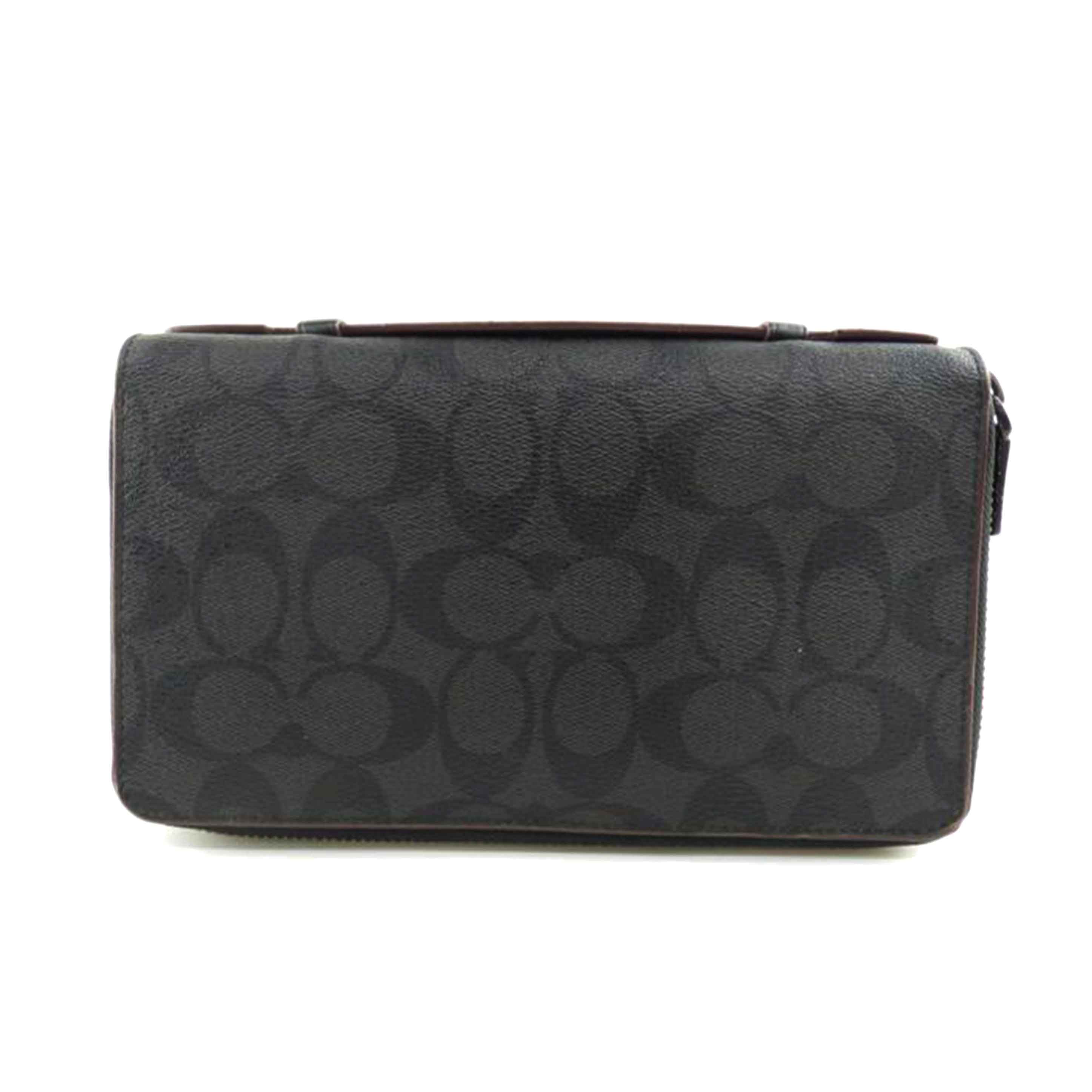 COACH コーチ/WファスナーシグネチャーPVCレザー長財布/F25528//H18**/Bランク/64