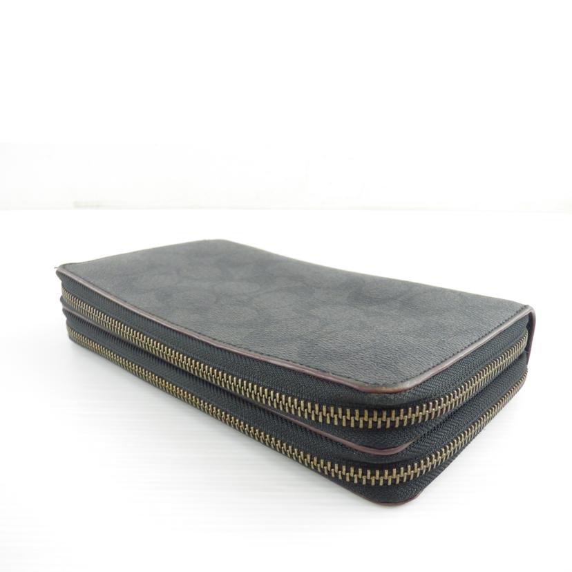 COACH コーチ/WファスナーシグネチャーPVCレザー長財布/F25528//H18**/Bランク/64