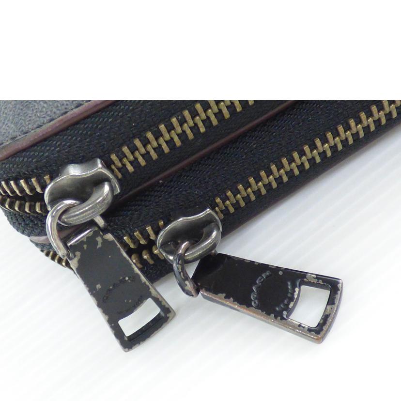 COACH コーチ/WファスナーシグネチャーPVCレザー長財布/F25528//H18**/Bランク/64