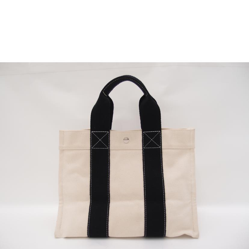 HERMES エルメス トートバッグ キャンバス ユニセックス/ボラボラPM/アイボリー×ブラック//ABランク/69