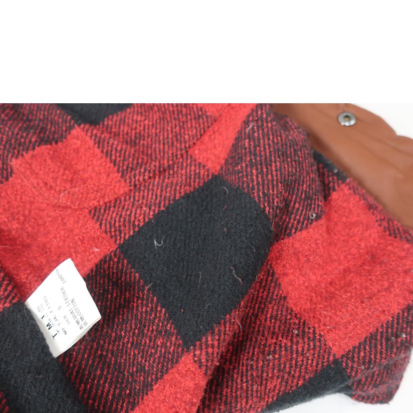 TMT ティーエムティー/レザーダウンベスト/Sサイズ/ブラウン チェック/TJK-F1103//Bランク/65