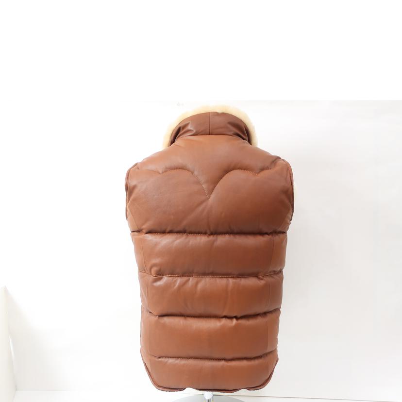 TMT ティーエムティー/レザーダウンベスト/Sサイズ/ブラウン チェック/TJK-F1103//Bランク/65