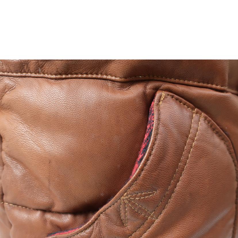 TMT ティーエムティー/レザーダウンベスト/Sサイズ/ブラウン チェック/TJK-F1103//Bランク/65