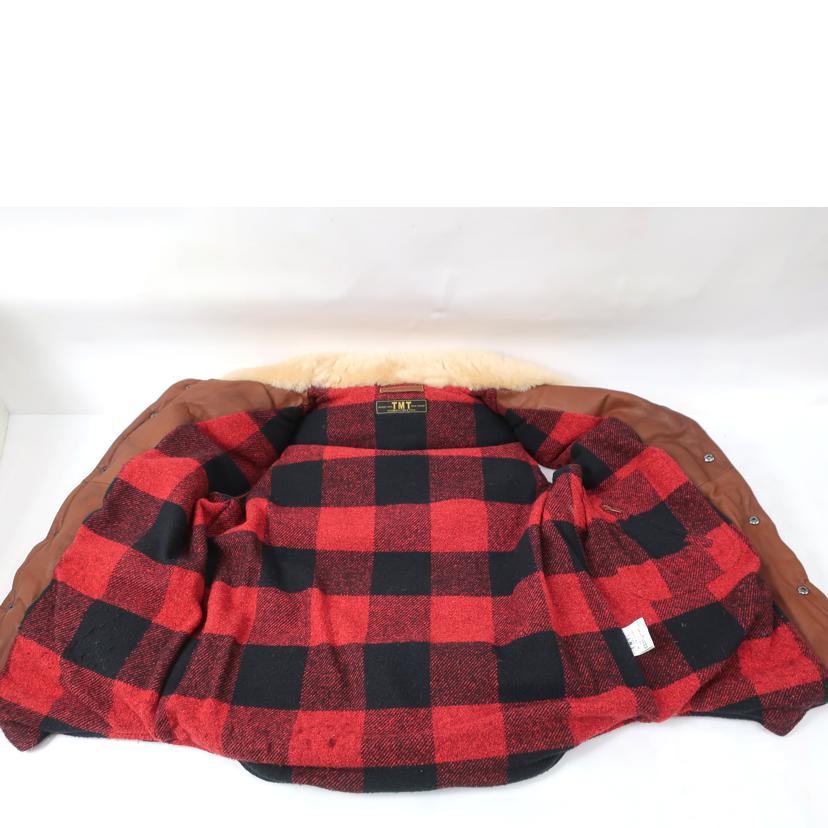 TMT ティーエムティー/レザーダウンベスト/Sサイズ/ブラウン チェック/TJK-F1103//Bランク/65