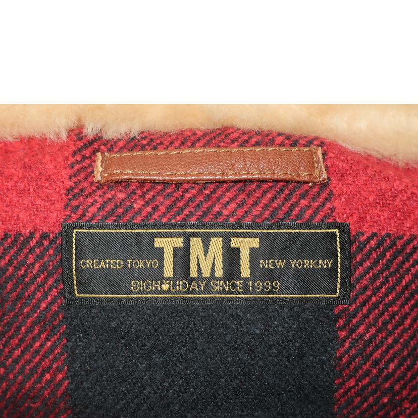 TMT ティーエムティー/レザーダウンベスト/Sサイズ/ブラウン チェック/TJK-F1103//Bランク/65