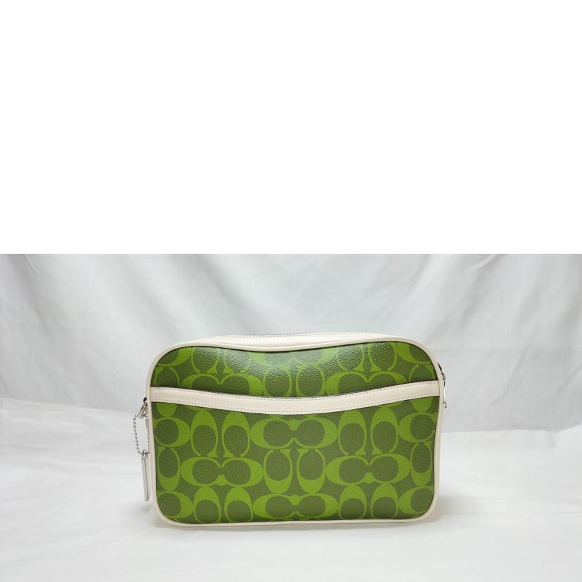 COACH コーチ/シグネチャー ショルダーバッグ グリーン ホワイト/68168//ABランク/52