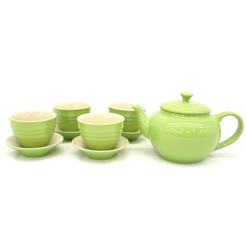 LE CREUSET ル・クルーゼ/ポット・カップ&ソーサー4客/5点セット//Sランク/05