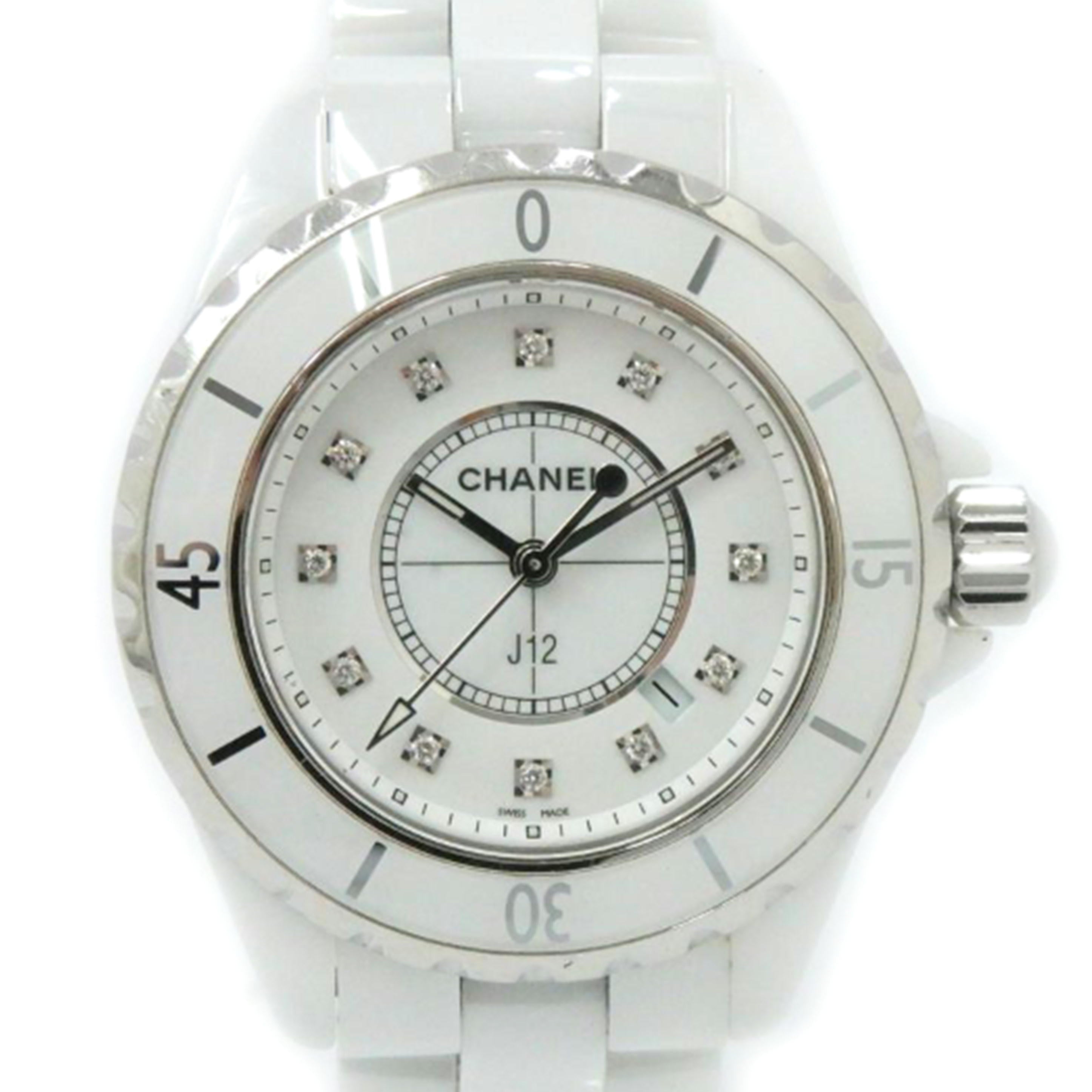 CHANEL シャネル/J12/ホワイトセラミック12Pダイヤ/レディース/クオーツ/H1628//O.E******/ABランク/77