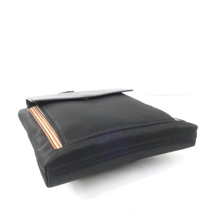 Paul Smith ポールスミス/ショルダーバッグ 薄型 スクエア 四角 ブラック マルチカラー//SAランク/65