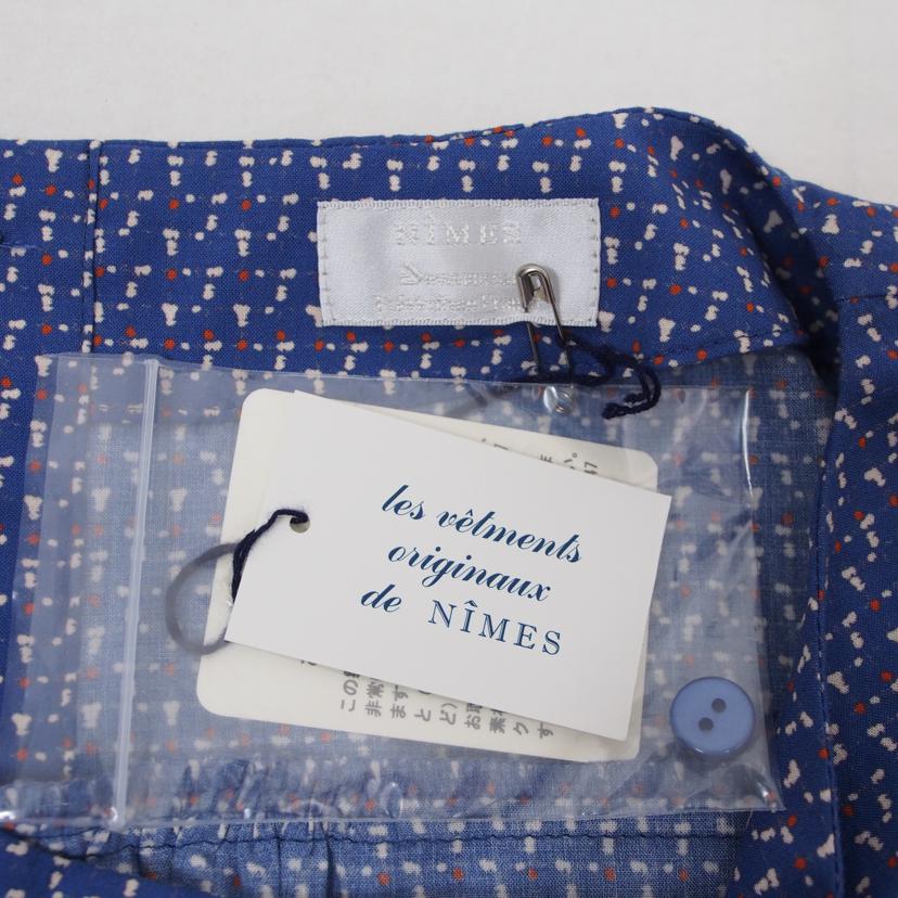 NIMES ニーム/ニーム 柄 ブラウス 紺//Aランク/78