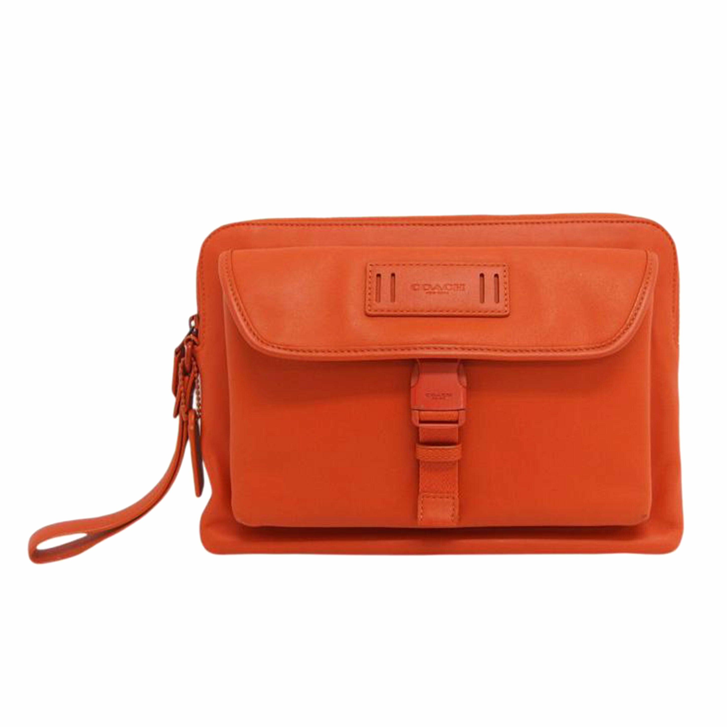 COACH コーチ/レザークラッチバッグ/オレンジ/1172//B2044/Bランク/04