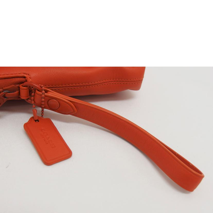 COACH コーチ/レザークラッチバッグ/オレンジ/1172//B2044/Bランク/04
