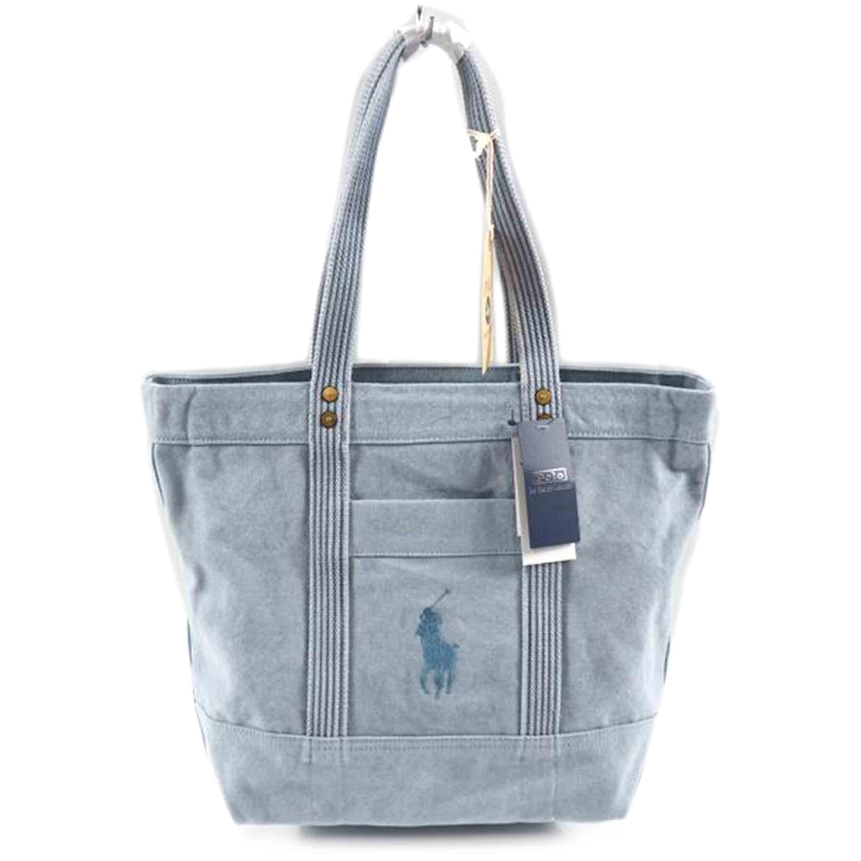 POLO RALPH LAUREN ポロラルフローレン/キャンバス ミディアム トートバッグ //SAランク/79