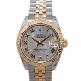 ROLEX ロレックス/デイトジャスト ベゼルダイヤ シェル文字盤/178313//0LY37923/Aランク/67
