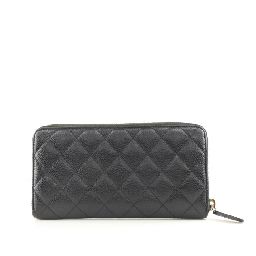 CHANEL シャネル/キャビアスキンラウンドファスナー長財布//222*****/Bランク/64