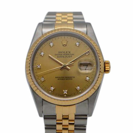 ROLEX ロレックス/デイトジャスト10P旧ダイヤ/シャンパンゴールド/16233G//S468164(93年製)/ABランク/89