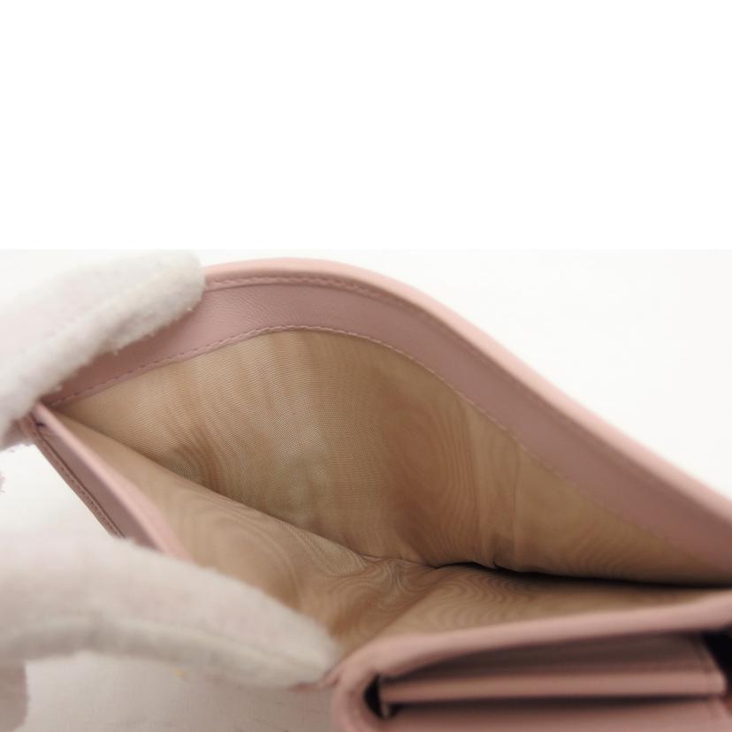 miu miu ミュウミュウ/マテラッセ/L字ファスナー三つ折り財布/ピンク/5ML002//SAランク/04