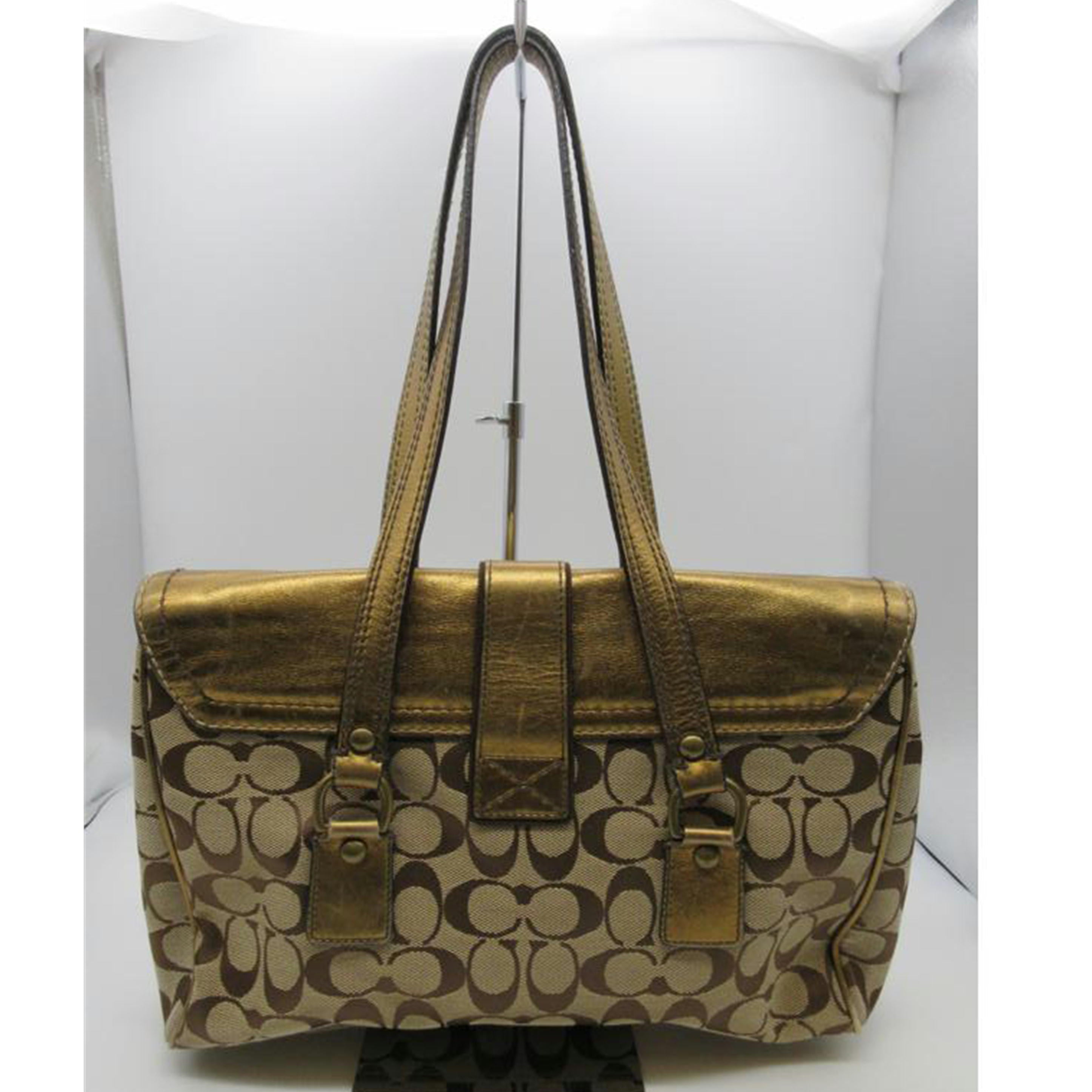 COACH コーチ/サッチェル/キャンバス×スエードトートバッグ/1498//H04U/Bランク/13