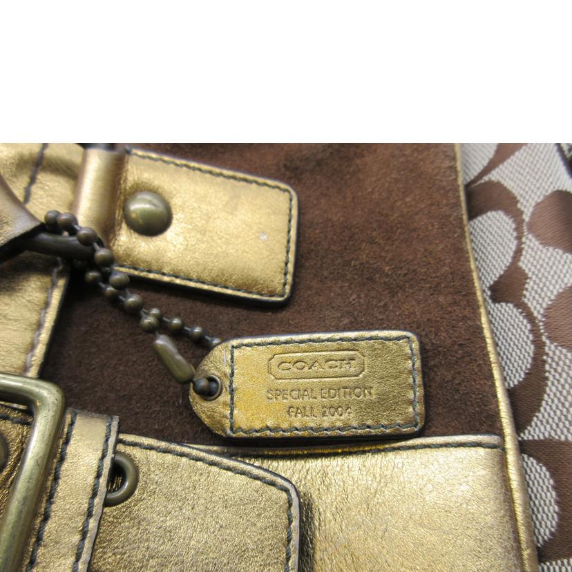 COACH コーチ/サッチェル/キャンバス×スエードトートバッグ/1498//H04U/Bランク/13