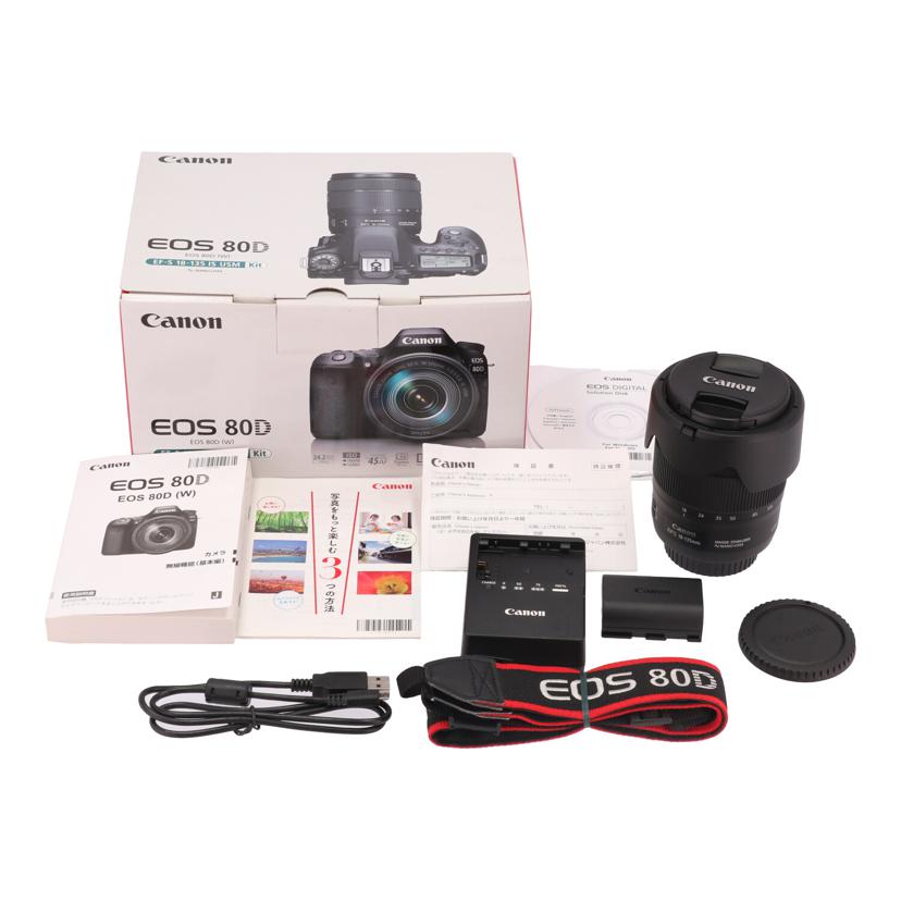 Canon キャノン/一眼レフカメラ/EOS 80D レンズキット//131021000010/Aランク/85