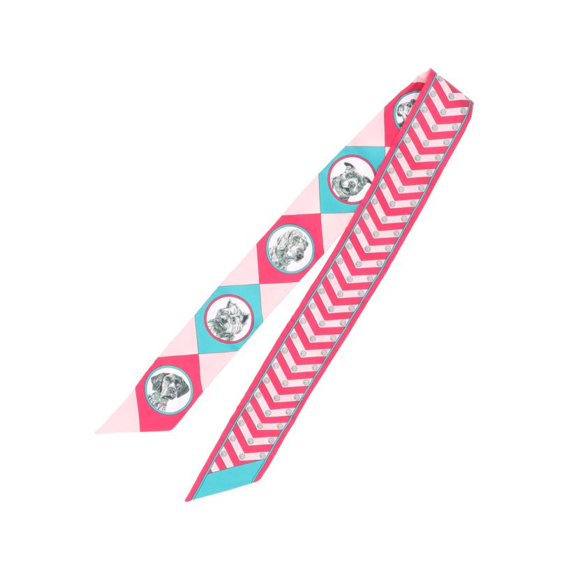 HERMES エルメス/ツイリー【犬と首輪】//Aランク/75