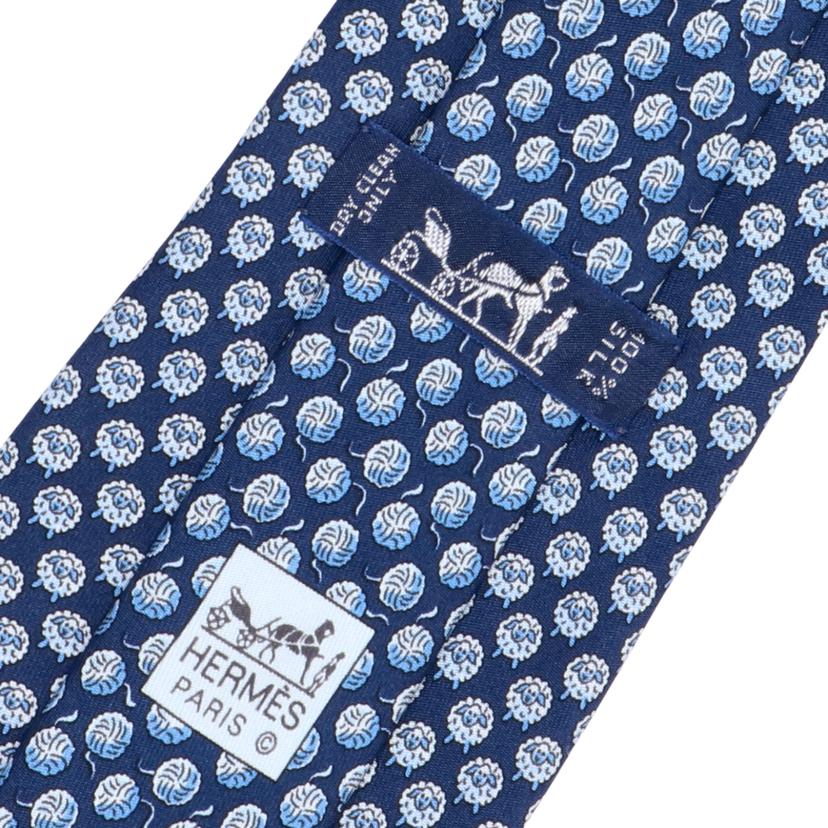 HERMES エルメス/シルクツイルタイ/ネクタイ【羊柄】/655630//Aランク/75