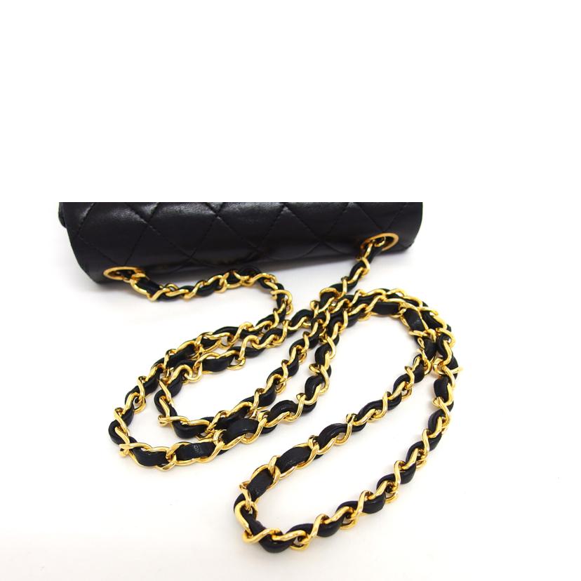 CHANEL シャネル ラムスキン ココマーク/ミニマトラッセ/シングルチェーンショルダーバッグ/ブラック//146****/ABランク/04