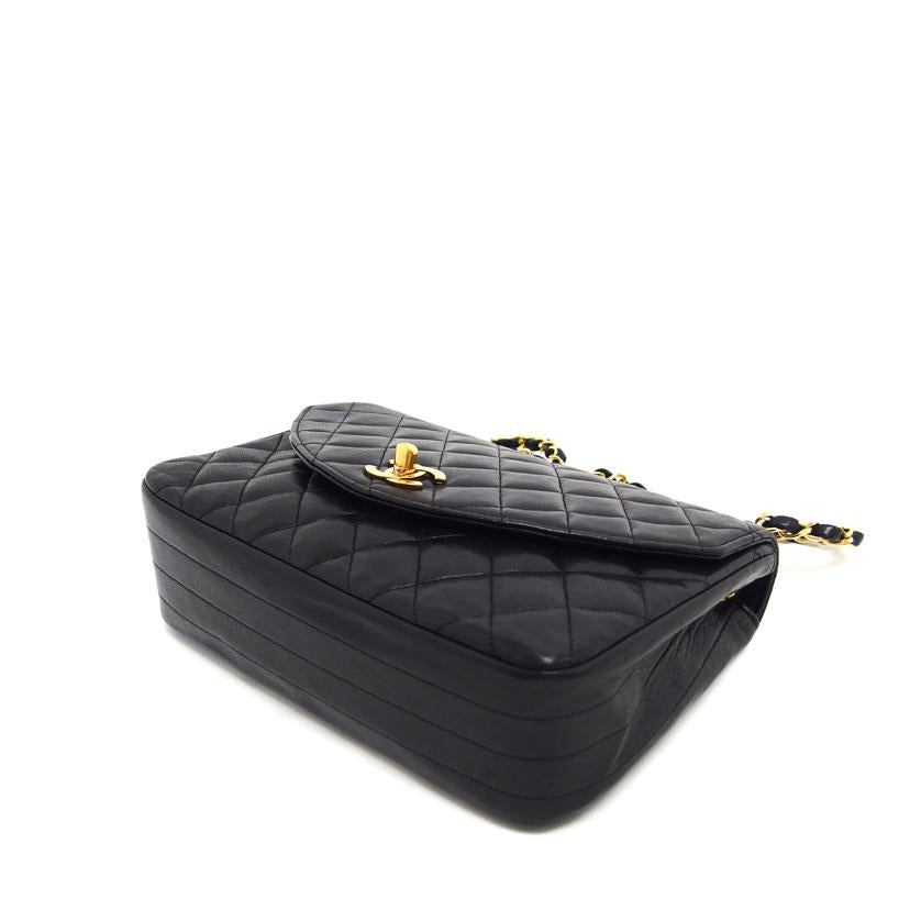 CHANEL シャネル ココマーク/マトラッセ/ラウンドフラップ/ラムチェーンショルダーバッグ/ブラック//077****/ABランク/04