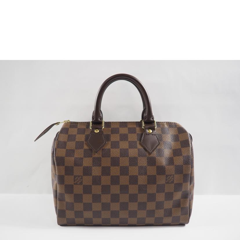 LOUIS VUITTON ルイヴィトン ルイ・ヴィトン ビトン ダミエ・エベヌ 市松模様 ブラウン 茶 ボストン ショルダーバッグ ハンドバッグ トートバッグ ブラウン メンズ レディース 定番 人気 LV 斜め掛け 肩がけ/旧型スピーディ25/ダミエ/エベヌ/N41532//Sp1***/Aランク/79