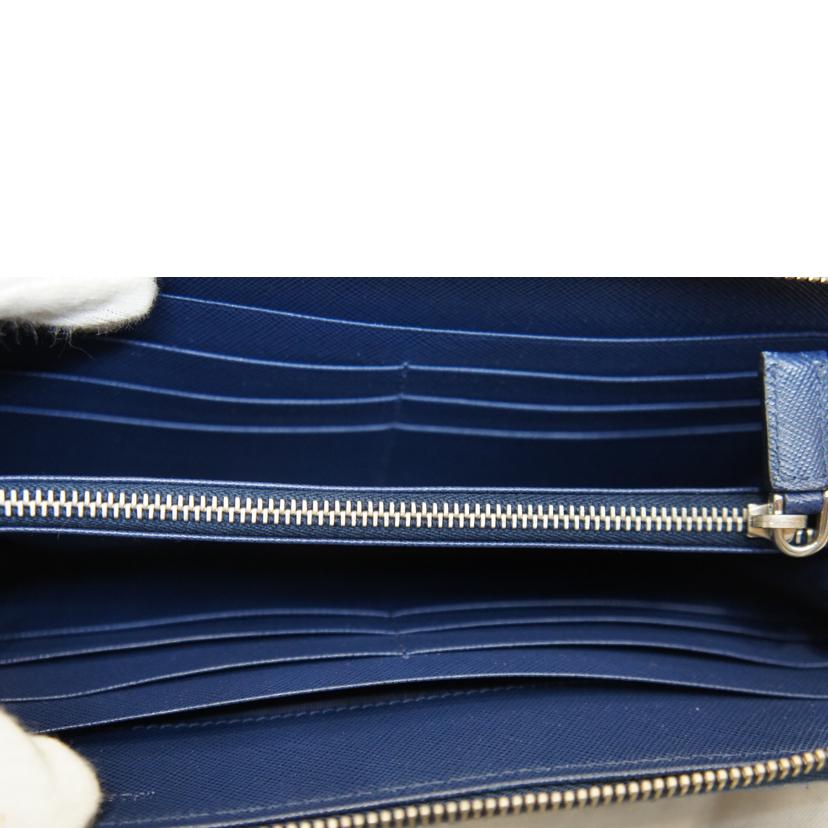 PRADA プラダ/サフィアーノレザーWファスナーウォレットポーチ//107/ABランク/92