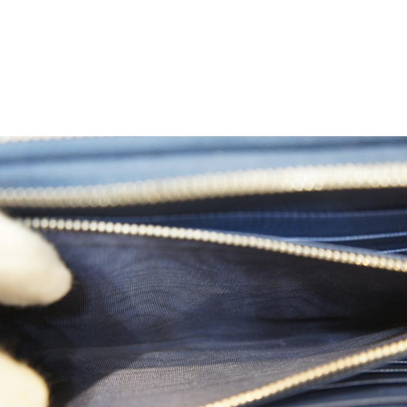 PRADA プラダ/サフィアーノレザーWファスナーウォレットポーチ//107/ABランク/92