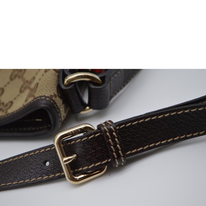 GUCCI グッチ/GGキャンバスシェリーラインレザーショルダー/204939//497***/ABランク/89