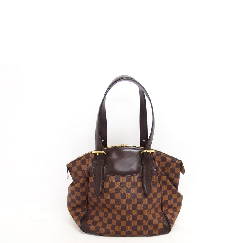 LV ルイ・ヴィトン ビトン ダミエ・エベヌ 市松模様 ブラウン 茶 ショルダーバッグ ハンドバッグ トートバッグ ブラウン 定番 肩がけ/ヴェローナMM/ダミエ/エベヌ/N41118//DU1***/Aランク/04