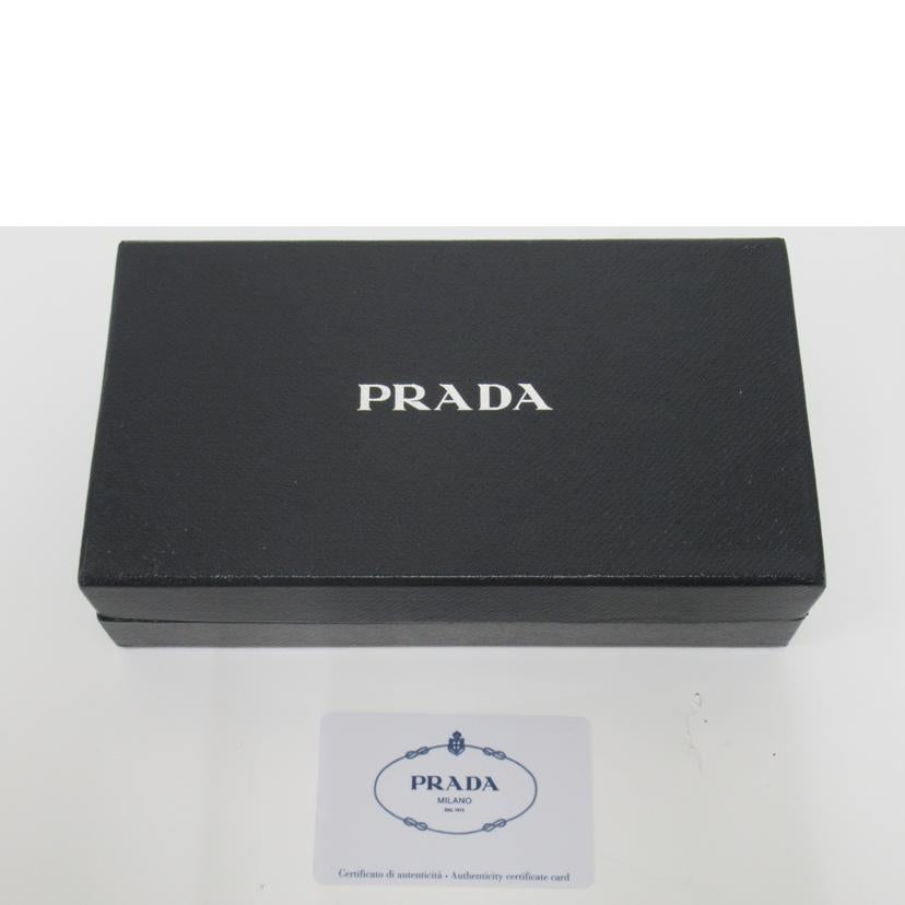 PRADA/ラウンドファスナー長財布/サフィアーノ/IM0506//Bランク/63