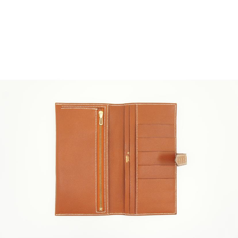 HERMES エルメス/ベアンスフレ/アリゲーターマット/茶//□G刻印/SAランク/75