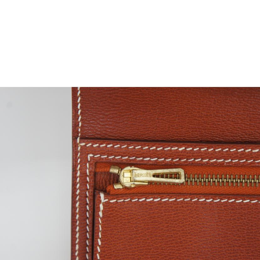 HERMES エルメス/ベアンスフレ/アリゲーターマット/茶//□G刻印/SAランク/75