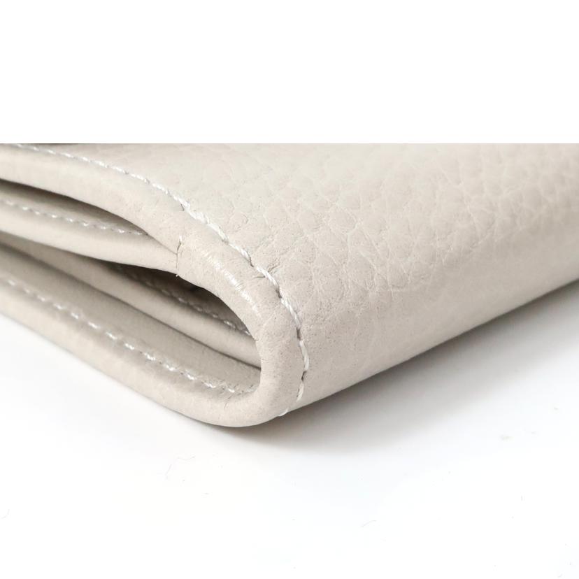 HIROFU ヒロフ/レザー二つ折り財布 ミニ財布 ライトグレー//SAランク/65