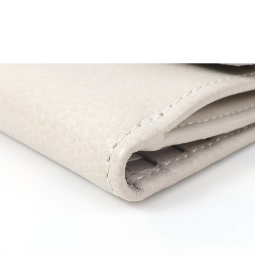 HIROFU ヒロフ/レザー二つ折り財布 ミニ財布 ライトグレー//SAランク/65