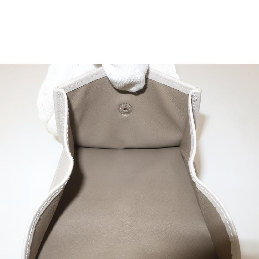 HIROFU ヒロフ/レザー二つ折り財布 ミニ財布 ライトグレー//SAランク/65