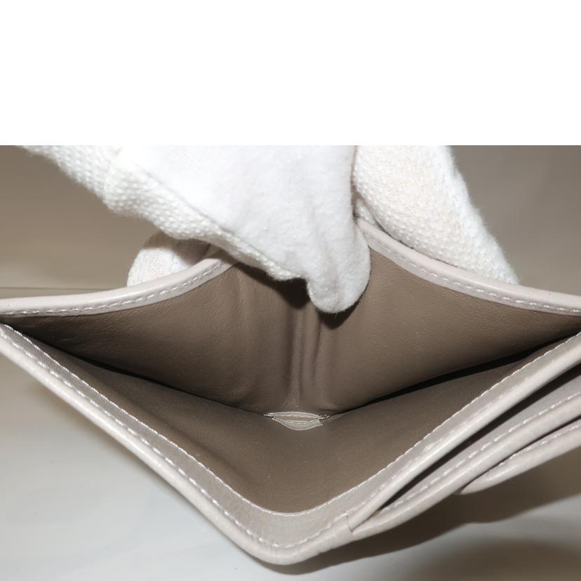 HIROFU ヒロフ/レザー二つ折り財布 ミニ財布 ライトグレー//SAランク/65