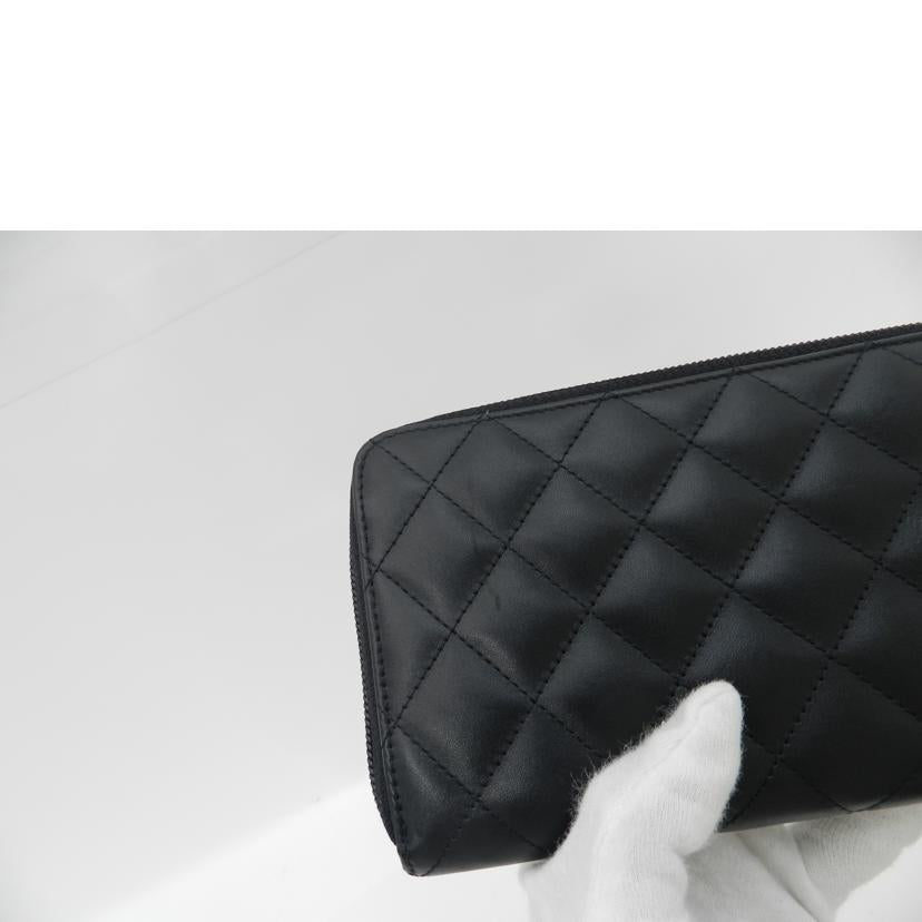 CHANEL シャネル レディース/カンボンライン・ラウンドファスナー長財布/ブラック/A50078//17479493/Aランク/69