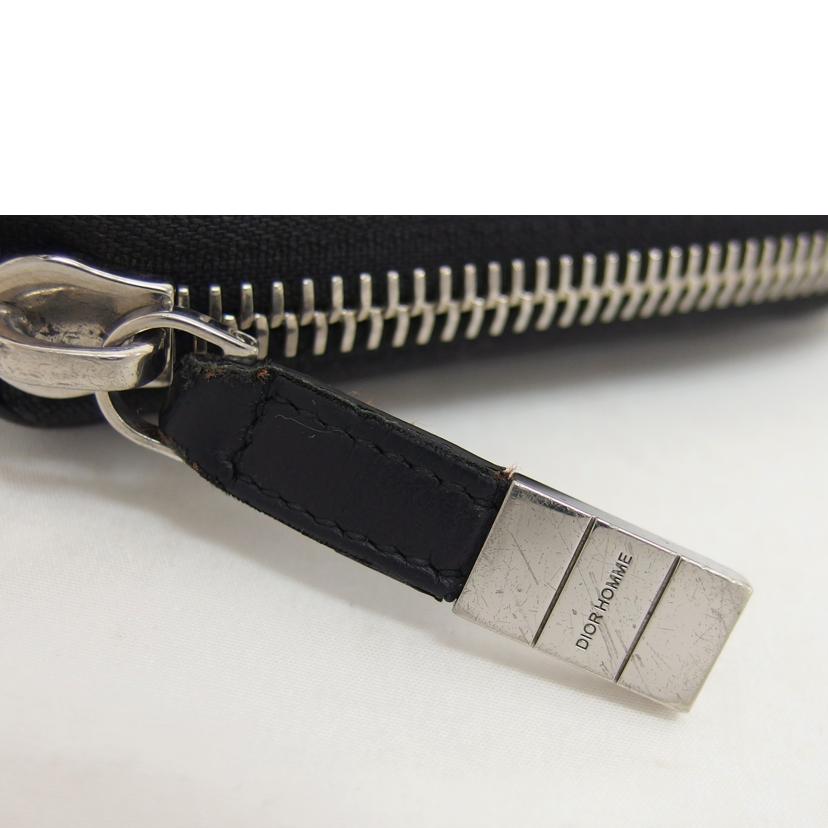 DIOR HOMME ディオールオム/ラウンドファスナー長財布/ブラック//07-BO-0197/Bランク/04