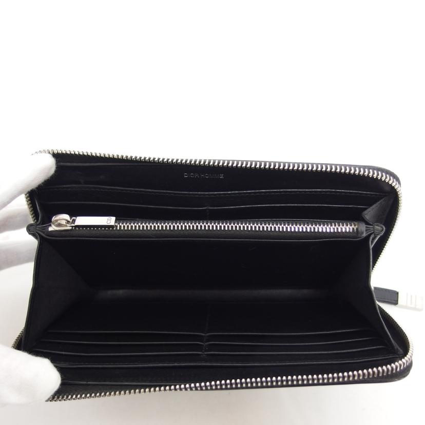 DIOR HOMME ディオールオム/ラウンドファスナー長財布/ブラック//07-BO-0197/Bランク/04