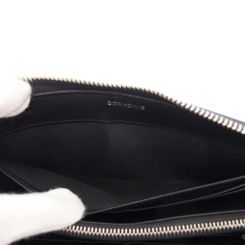 DIOR HOMME ディオールオム/ラウンドファスナー長財布/ブラック//07-BO-0197/Bランク/04