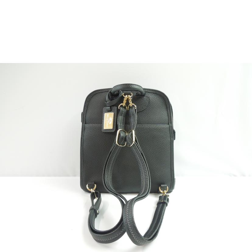 PELLE BORSA ペレボルサ/PELLE BORSA レザーリュック 黒//Aランク/83