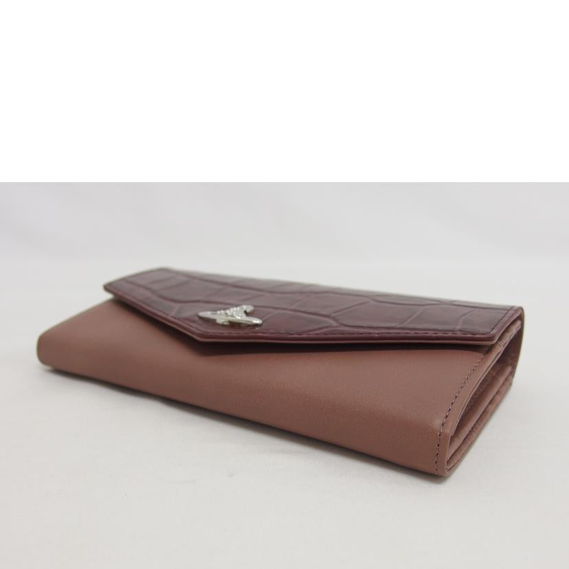 Vivienne Westwood ヴィヴィアンウエストウッド/型押しレザー二つ折り長財布/バイカラー//SAランク/04