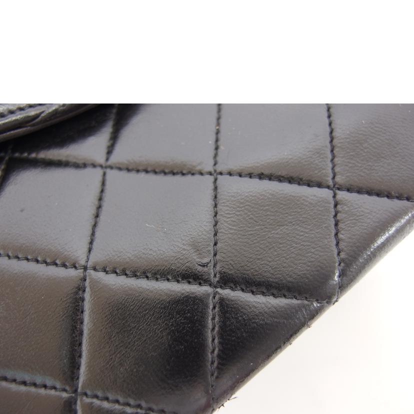 CHANEL シャネル ココマーク /マトラッセ/ラムスキン/コンビ金具/Wチェーンショルダーバッグ/ブラック//268****/ABランク/04