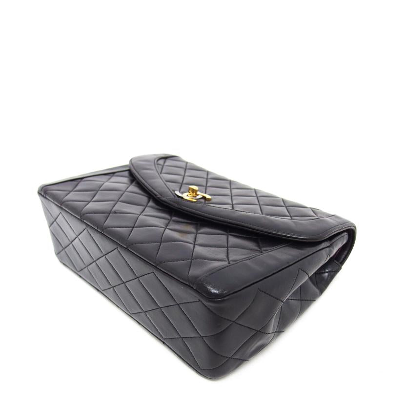 CHANEL シャネル ココマーク /マトラッセ/ラムスキン/コンビ金具/Wチェーンショルダーバッグ/ブラック//268****/ABランク/04