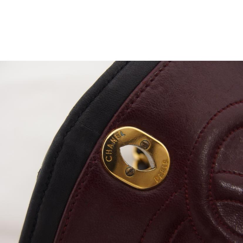 CHANEL シャネル ココマーク /マトラッセ/ラムスキン/コンビ金具/Wチェーンショルダーバッグ/ブラック//268****/ABランク/04