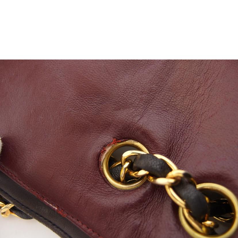 CHANEL シャネル ココマーク /マトラッセ/ラムスキン/コンビ金具/Wチェーンショルダーバッグ/ブラック//268****/ABランク/04